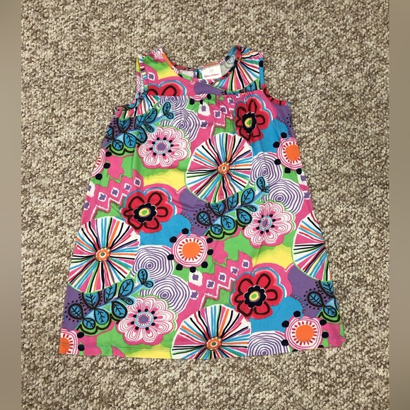 Hanna Andersson Other - Hanna Andersson Girls 6-7 (120cm) Vibrant Multi-Colored Sleeveless Shift Dress